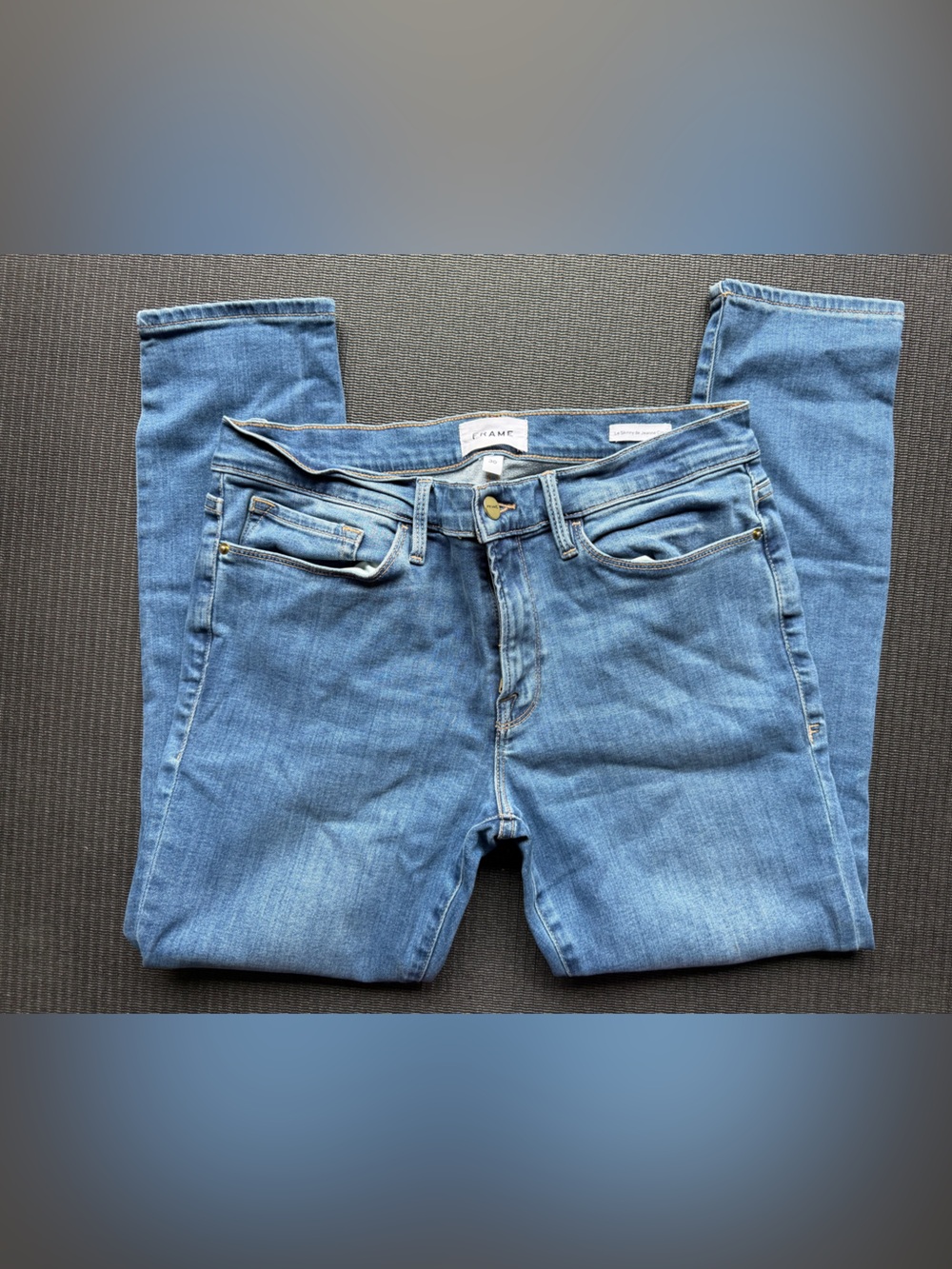 Frame Denim Light Blue Women's Le Skinny De Crop